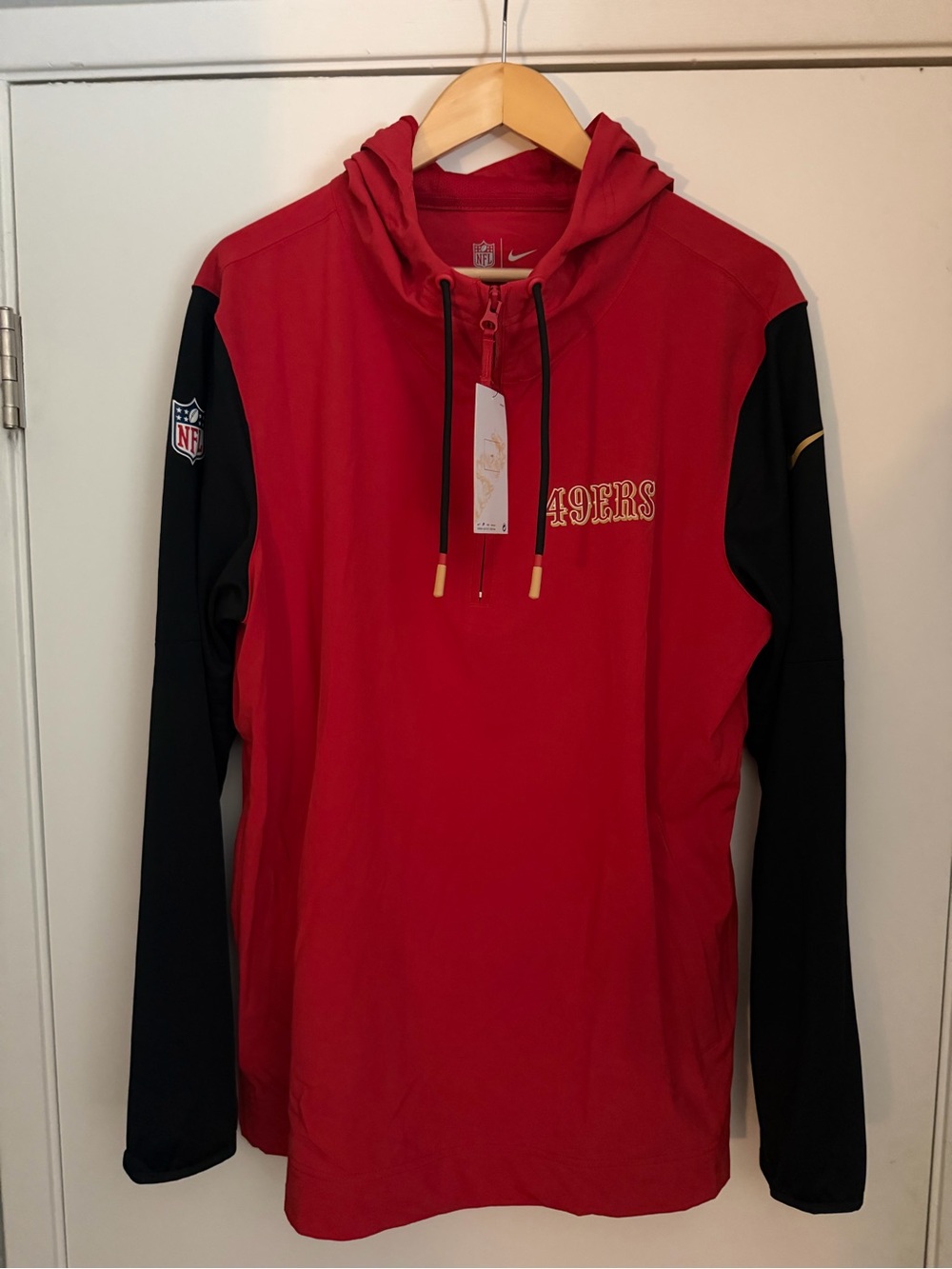 NFL San Francisco 49ers Red & Black Hooded Pullover